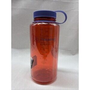 Nalgene Sustain 32 oz Wide Mouth Water Bottle Red BPA/BPS Free New